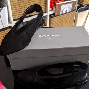 Everlane Suede V Slingbacks